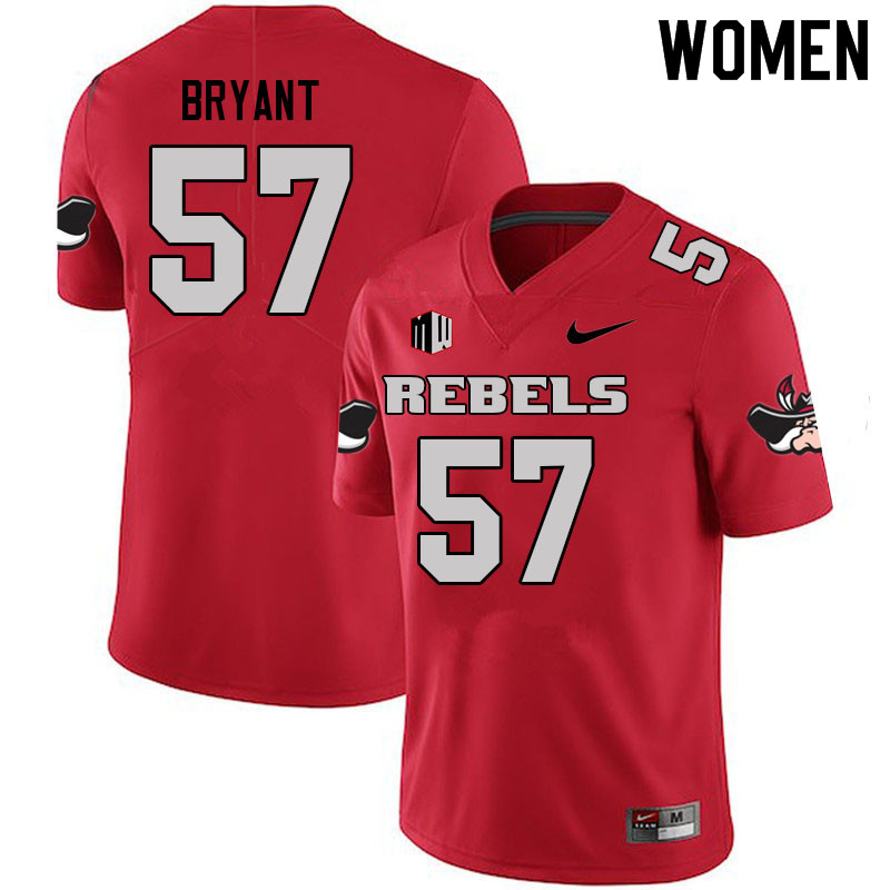 Women #57 Cobe Bryant UNLV Rebels College Football Jerseys Sale-Scarlet - Click Image to Close